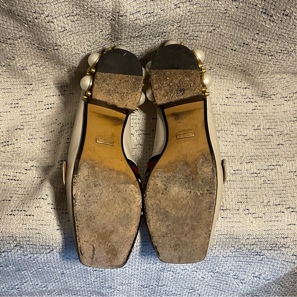Gucci Marmont Studded Size: 37 Pearl Loafer Flats - Picture 3 of 5